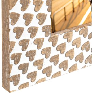 ZEP Marco de madera Lorena 13x18 cm marrón-blanco corazones