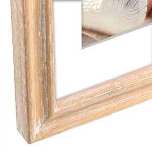 ZEP Marco de fotos de madera Fenis natural 20x30 cm con Passepartout 15x20 cm