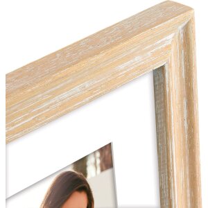 ZEP Marco de fotos de madera Fenis natural 20x30 cm con Passepartout 15x20 cm