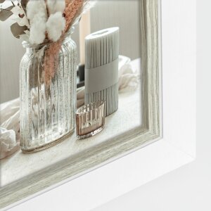 ZEP Marco de madera doble Sion blanco 2 fotos 10x15 cm (28,5x19 cm)