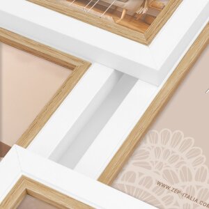 ZEP Marco de madera Ayas blanco 6 fotos 10x15 cm (45,5x32 cm)