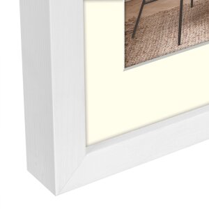 ZEP Marco de madera Malmo blanco 13x18 cm con Passepartout 9x13 cm