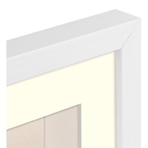 ZEP Marco de madera Malmo blanco 13x18 cm con Passepartout 9x13 cm