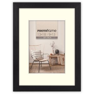 ZEP Marco de madera Malmo negro 40x60 cm con Passepartout...