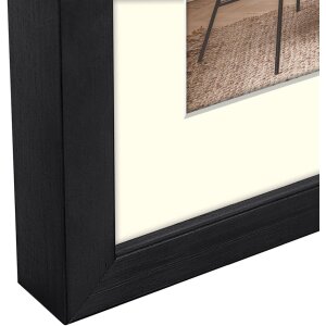 ZEP Marco de madera Malmo negro 50x70 cm con Passepartout 40x60 cm