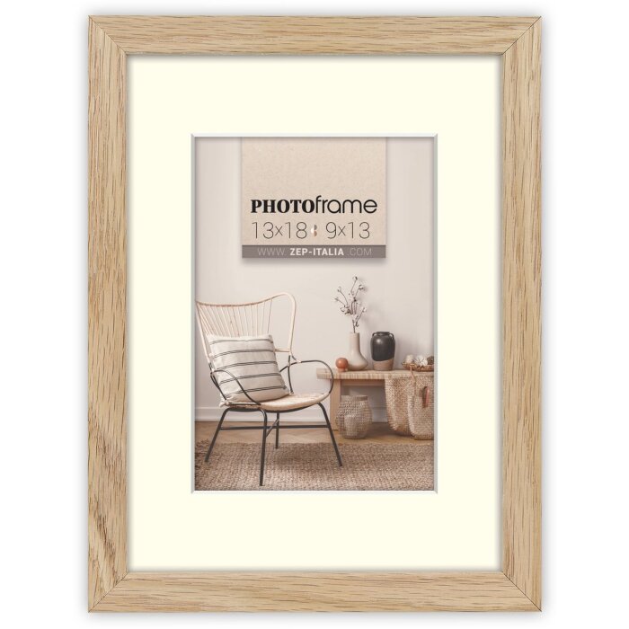 ZEP Marco de madera Malmo natural 30x40 cm con Passepartout 20x30 cm