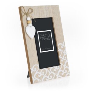 ZEP Marco de fotos de madera Luisa 10x15 cm formato vertical y horizontal marrón