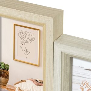 ZEP Marco de madera Zara natural 4 a 8 fotos 10x15 cm