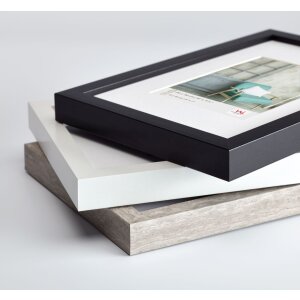 Marco de madera Walther Estocolmo negro 40x50 cm con cristal acrílico passepartout