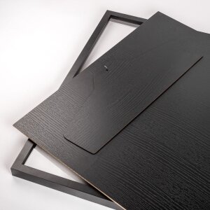 Walther Marco de madera Estocolmo 3D Jersey Marco negro 60x90 cm Arte Vidrio