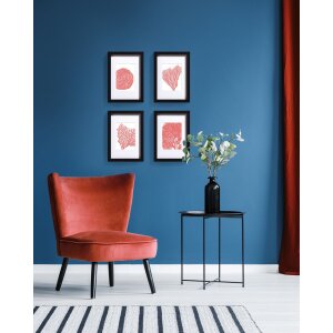 Walther Marco de madera Estocolmo 3D Jersey Marco negro 60x90 cm Arte Vidrio