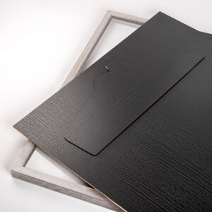 Walther Marco De Madera Estocolmo 3D Jersey Marco gris 60x90 cm Arte Vidrio
