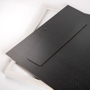 Walther Marco de madera Estocolmo 3D Jersey Marco blanco 60x90 cm arte vidrio