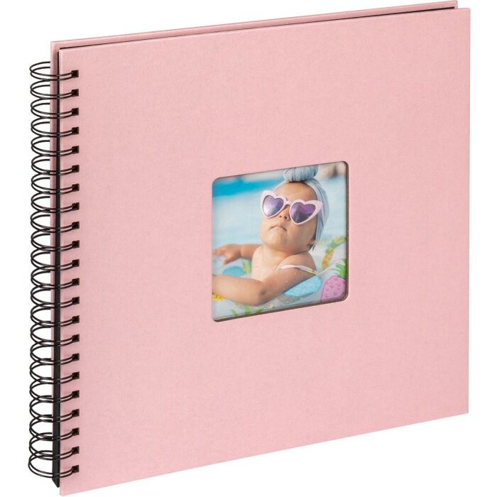 Walther Álbum espiral Fun rosa 30x30 cm 50 páginas negras