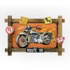 ZEP Decoración de pared de metal GRANTS 59x40x4 cm Motocicleta