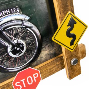 ZEP Decoración mural GALLUP 59x40x4 cm Motocicleta
