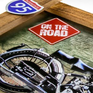 ZEP Decoración mural GALLUP 59x40x4 cm Motocicleta