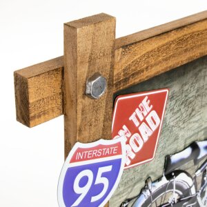 ZEP Decoración mural GALLUP 59x40x4 cm Motocicleta