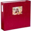 Álbum de fotos HNFD Lona lino rojo 1000 fotos 34,5x33 cm 168 páginas blancas