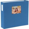 HNFD Álbum de fotos Lona Azul Lino 1000 fotos 34.5x33cm 168 páginas blancas