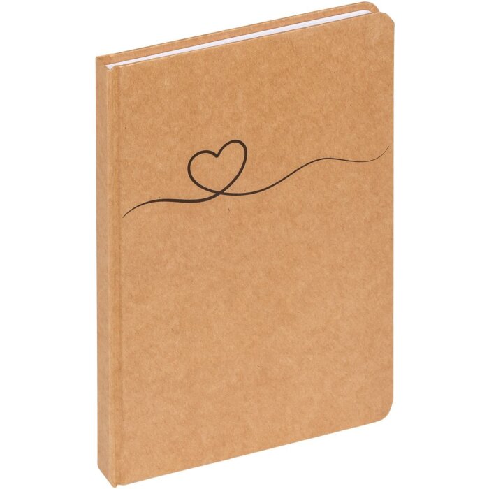 Cuaderno Walther Tribal Heart marrón 21x15 cm 80 hojas punteadas