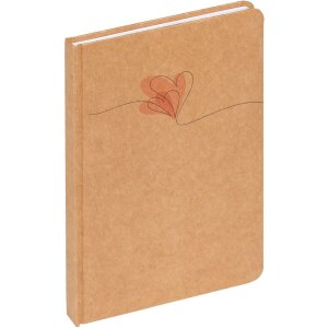 Cuaderno Walther Corazón marrón 21x15 cm 80...