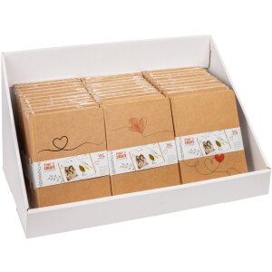 Cuaderno Walther Corazón marrón 21x15 cm 80 hojas punteadas