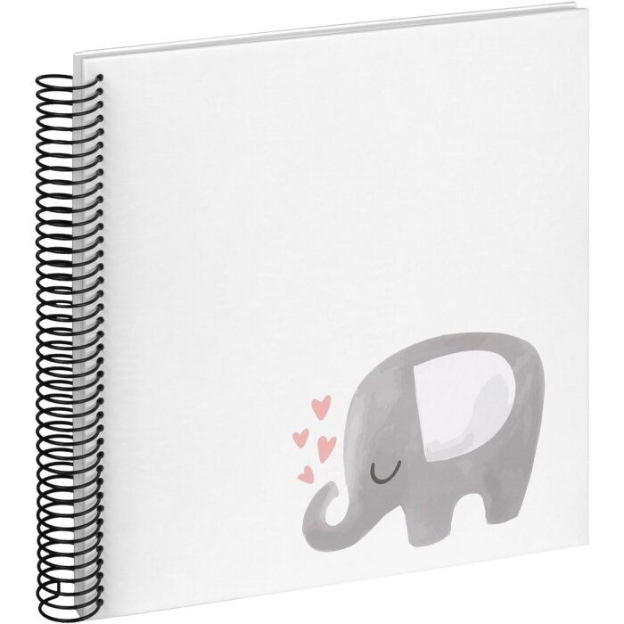Walther Babyablum Álbum espiral Corazón de elefante 25x25 cm 40 páginas blancas