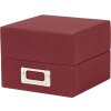 HNFD Caja de fotos de lino Sawala 700 fotos 10x15 cm con separadores Lino rojo