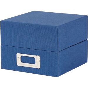Caja fotográfica HNFD Sawala 10x15 cm lino azul, para 700 fotos