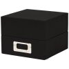 HNFD Caja de fotos de lino Sawala 700 fotos 10x15 cm con separadores Lino negro
