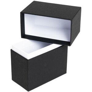 HNFD Foto Box Parda 300 fotos 10x15 cm cuello negro de pie alto