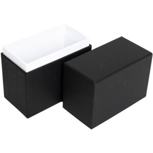 HNFD Foto Box Parda 300 fotos 10x15 cm cuello negro de pie alto