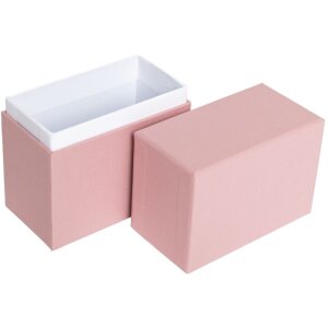 HNFD Foto Box Parda 300 fotos 10x15 cm cuello rosa de pie alto