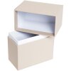 HNFD Photo Box Parda 300 fotos 10x15 cm topo metálico cuello de pie alto