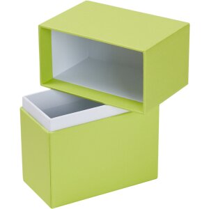 HNFD caja de fotos Parda 300 fotos 10x15 cm puede cuello verde vertical alto