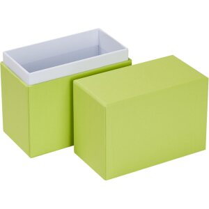 HNFD caja de fotos Parda 300 fotos 10x15 cm puede cuello verde vertical alto