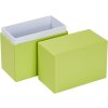 HNFD caja de fotos Parda 300 fotos 10x15 cm puede cuello verde vertical alto