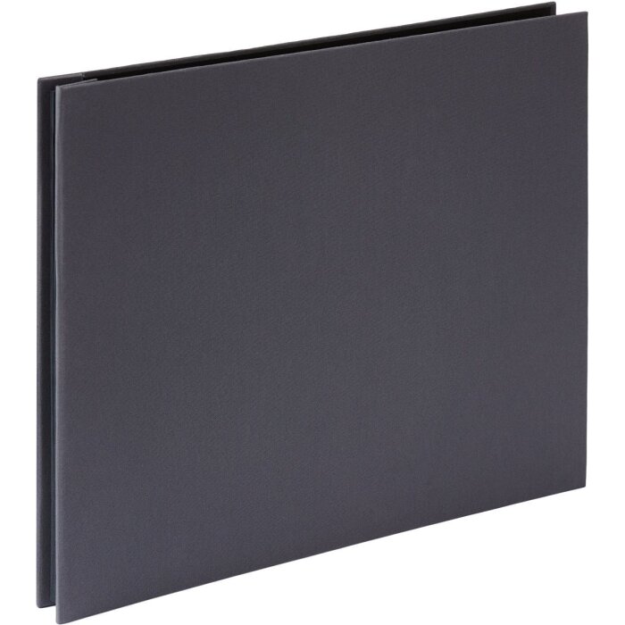 HNFD Álbum de lino con tapa de rosca gris 38x31 cm 40 páginas negras