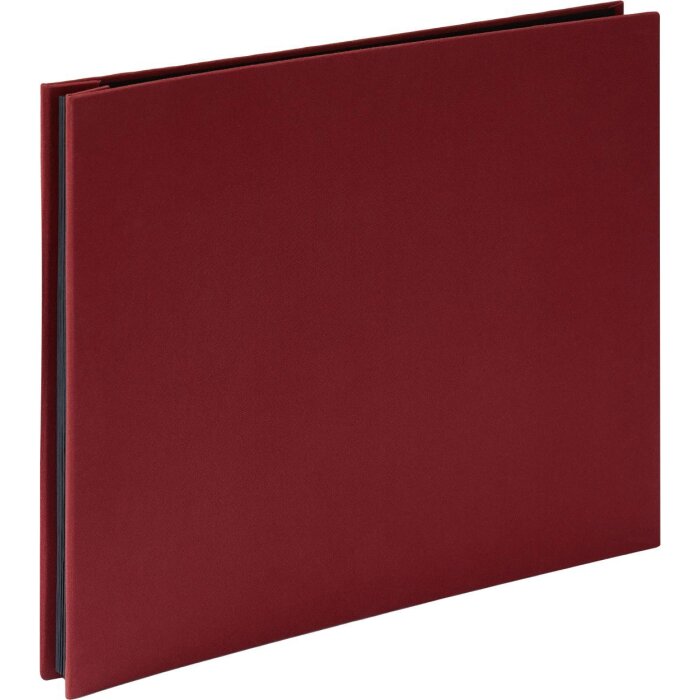HNFD Álbum de lino con tapa de rosca rojo 38x31 cm 40 páginas foto cartón