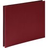 HNFD Álbum de lino con tapa de rosca rojo 38x31 cm 40 páginas foto cartón