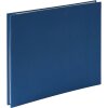 HNFD Álbum de lino con tapa de rosca azul 38x31 cm 40 páginas blancas