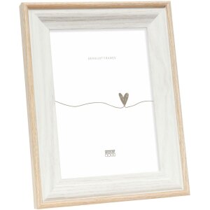 Marco de madera Deknudt S68VG1 blanco-naturaleza 10x15 cm