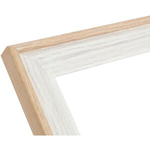 Marco de madera Deknudt S68VG1 blanco-naturaleza 10x15 cm