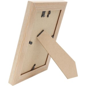 Marco de madera Deknudt S68VG1 blanco-naturaleza 10x15 cm