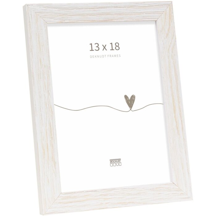 Marco de madera Deknudt S68VF blanco 13x18 cm