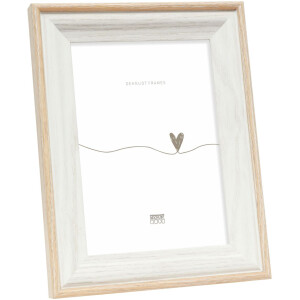 Marco de madera Deknudt S68VG1 blanco-naturaleza 15x20 cm