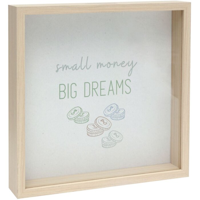 Hucha de madera Deknudt S68VD1 nature 18x18 cm