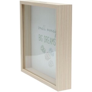 Hucha de madera Deknudt S68VD1 nature 18x18 cm