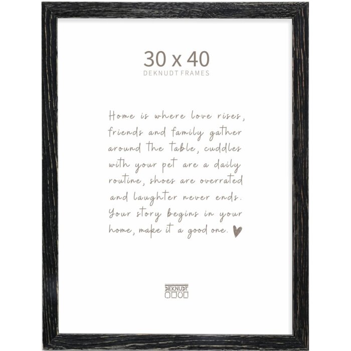 Marco de madera Deknudt S68VF negro 30x40 cm